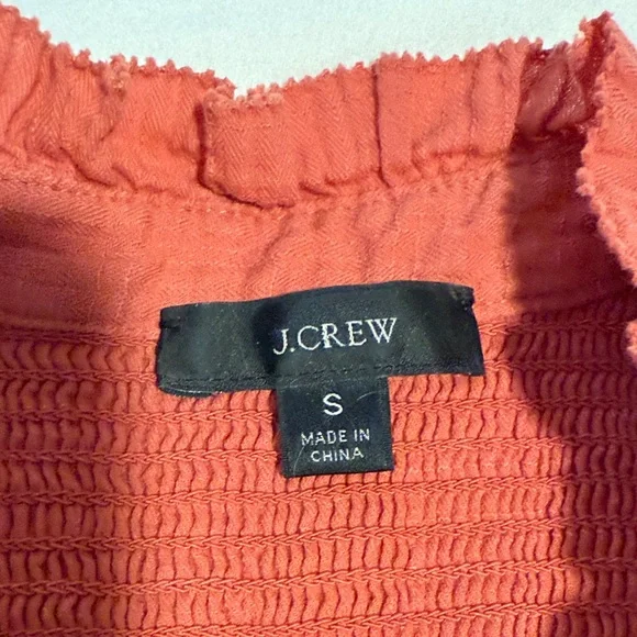 JCrew Ruffled Button-Down Top - Rust - Picture 2 of 7